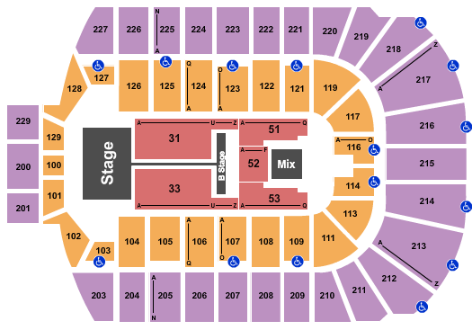 Blue Cross Arena Seating Chart Concerts