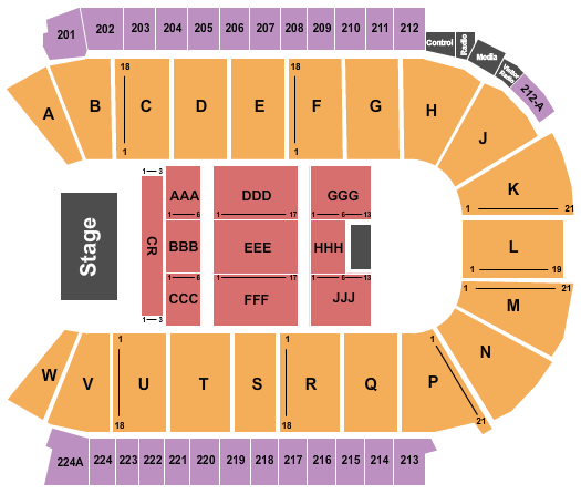 Blue Federal Credit Union Arena Seating Chart: Endstage 4