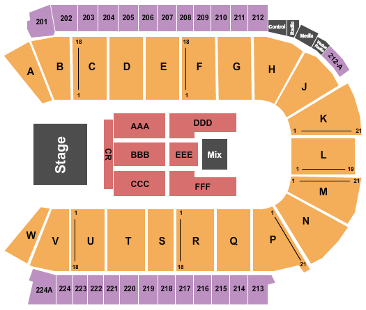Blue Federal Credit Union Arena Seating Chart: Endstage 5