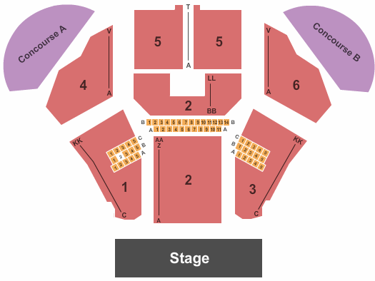 Calderwood Pavilion Seating Chart