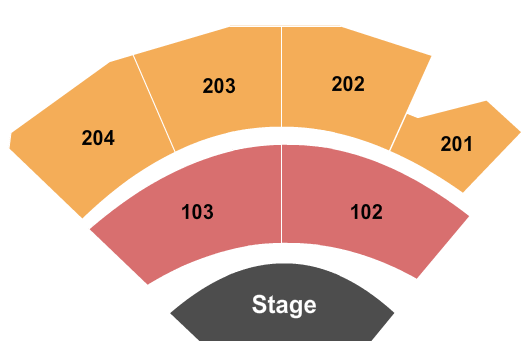 Blue Man Theater at The Luxor Hotel Seating Chart: End Stage
