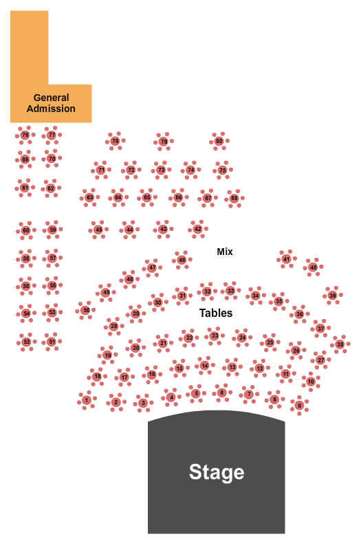 Blue Ocean Music Hall Seating Chart: Endstage 4