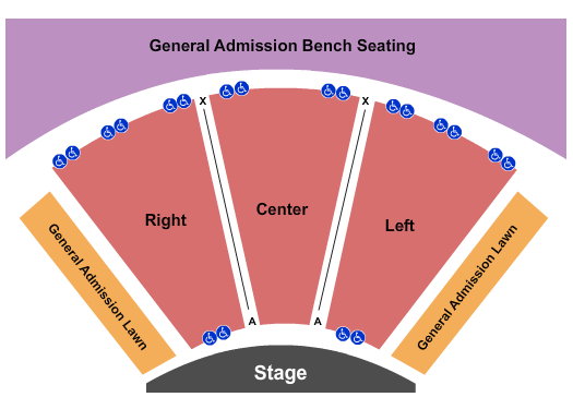 Bluestem Center for the Arts Amphitheatre Seating Chart: End Stage