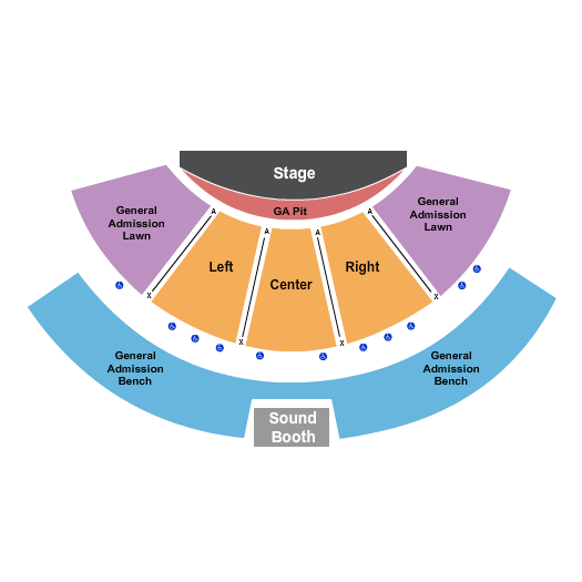 Bluestem Center for the Arts Amphitheatre Seating Chart: Endstage Pit