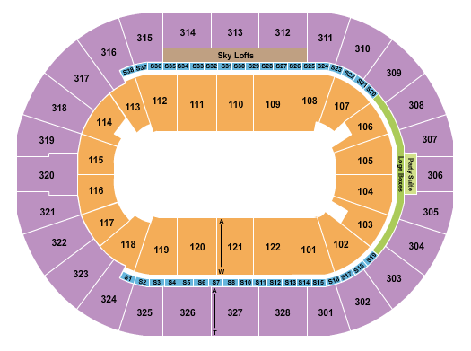 BOK Center Seating Chart: Open Floor