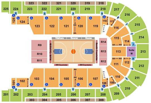 Boardwalk Hall Arena - Boardwalk Hall Seating Chart: Basketball 2