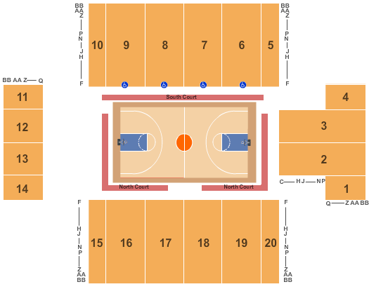 Bob Carpenter Center At University of Delaware Seating Chart: Basketball 2