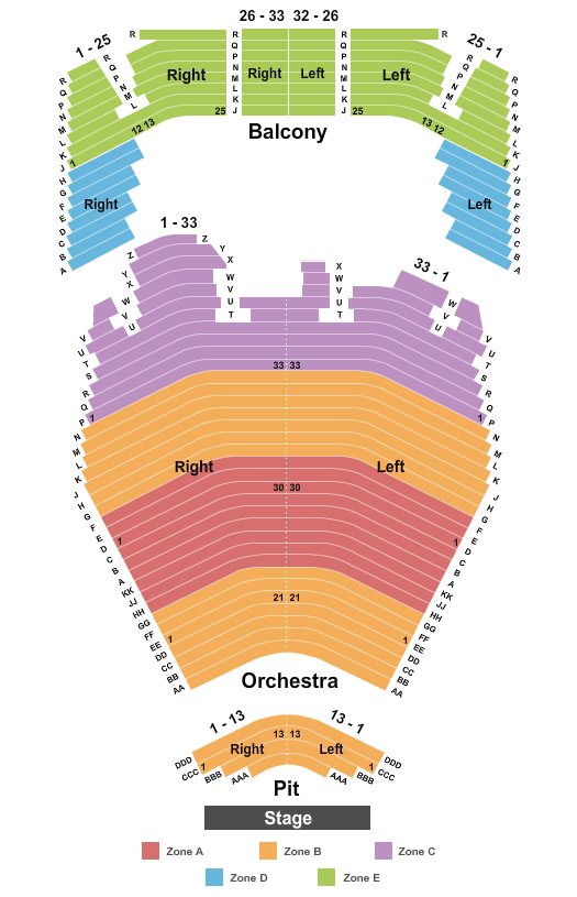Dr Phillips Walt Disney Theater Seating Chart