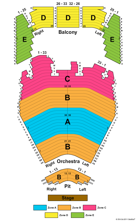 Bob Carr Performing Arts Centre Seating Chart