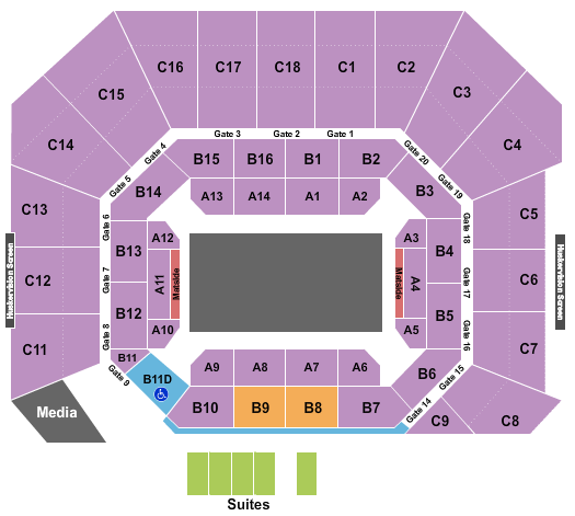 Bob Devaney Sports Center Seating Chart: Wrestling