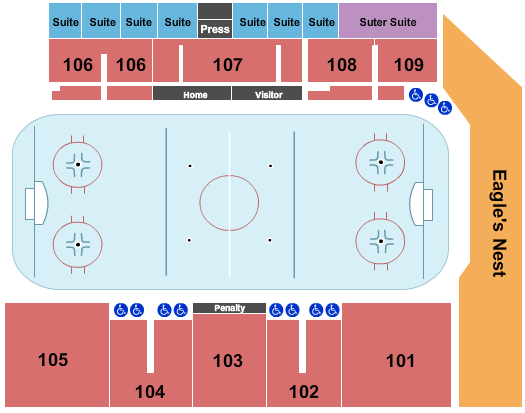Bob Suter's Capitol Ice Arena Seating Chart