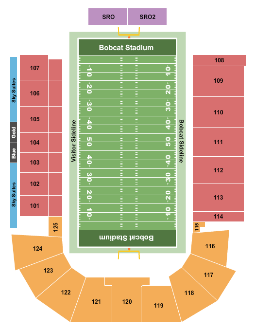 Bobcat Stadium - MSU Map