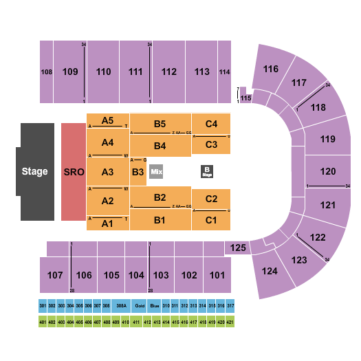 Bobcat Stadium - MSU Seating Chart: Mumford & Sons