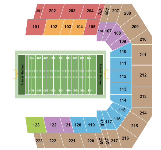 Bobcat Stadium Seating Chart