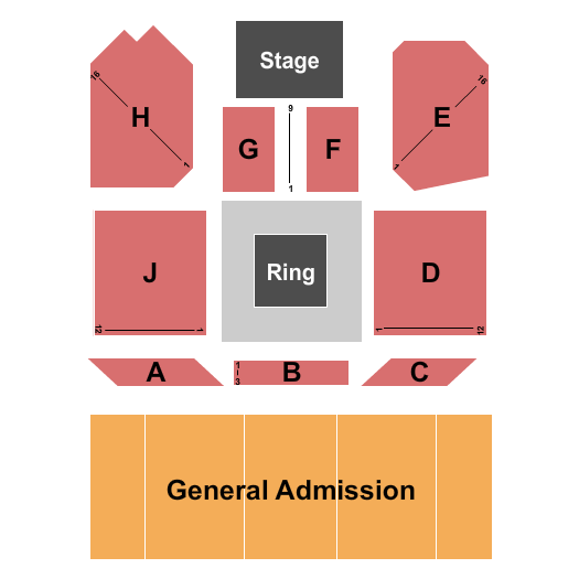 Boeing Center at Tech Port Seating Chart: Boxing with Riser