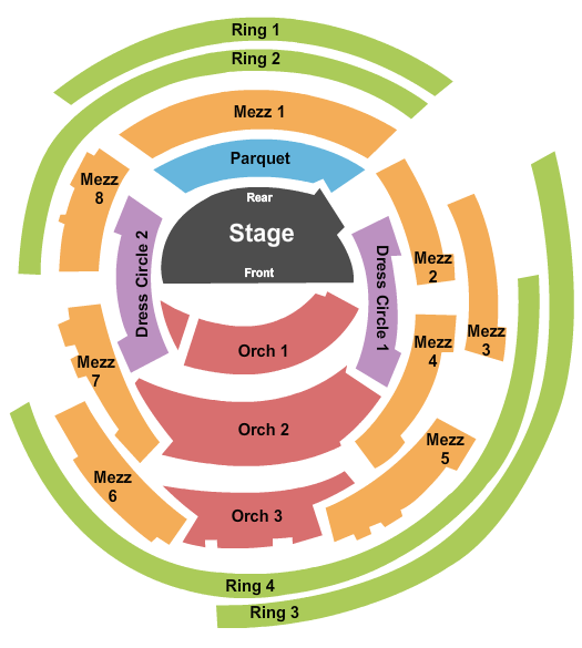 Boettcher Concert Hall Seating Chart: Center Stage