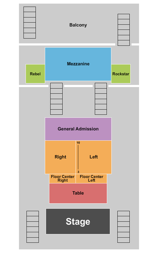 Bogarts Seating Chart: Burlesque