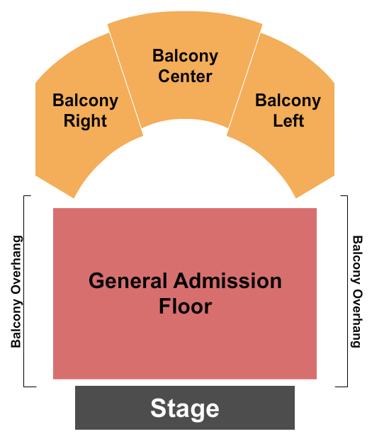Bogarts Seating Chart: Endstage GA/Rsvd Balcony