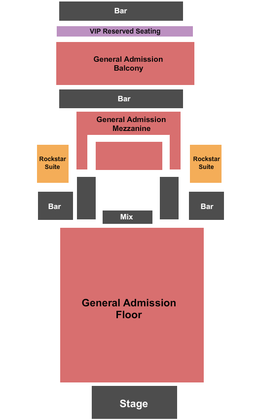 Bogarts Seating Chart: GA1