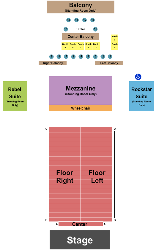 Bogarts Seating Chart: Reserved 2