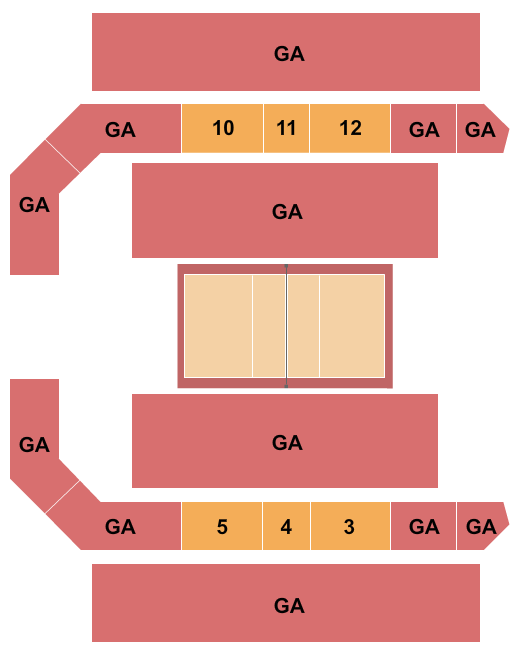 Bohler Gymnasium - WSU Seating Chart: Volleyball