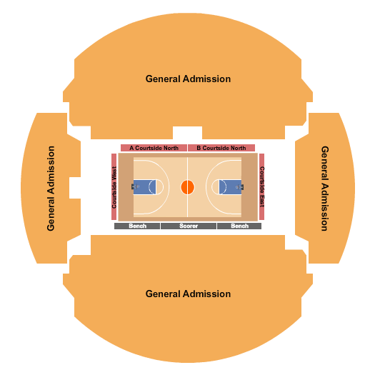 Bojangles Coliseum Seating Chart: Basketball GA