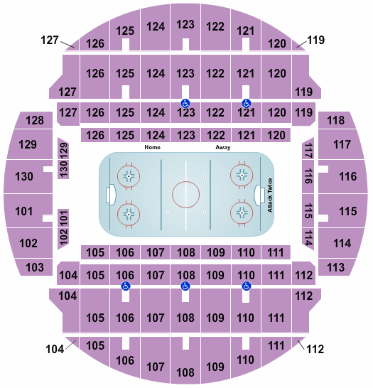 Bojangles Coliseum Seating Chart: Hockey