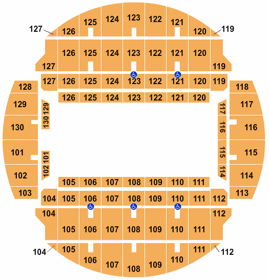 Bojangles Coliseum Seating Chart: Open Floor