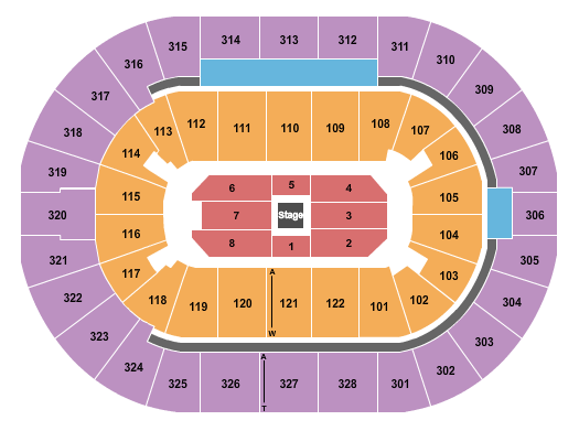 BOK Center Seating Chart: Center Stage 2
