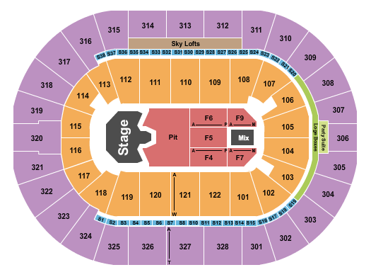 BOK Center Seating Chart: Ghost