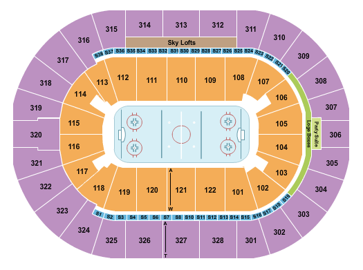 BOK Center Seating Chart: Hockey