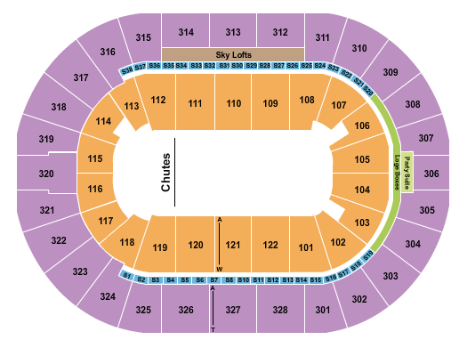 BOK Center Seating Chart: Rodeo