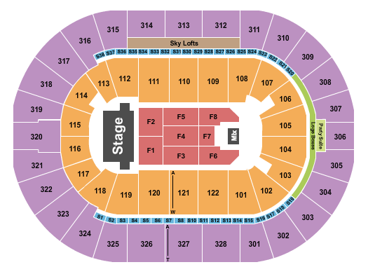 BOK Center Seating Chart: TSO