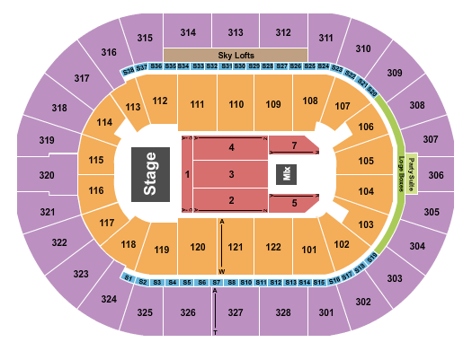 BOK Center Seating Chart: Third Day