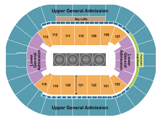 BOK Center Seating Chart: Wrestling 3