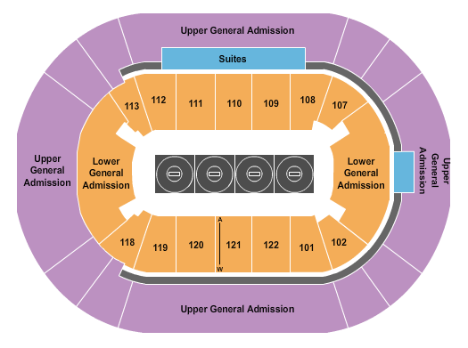 BOK Center Seating Chart: Wrestling 3