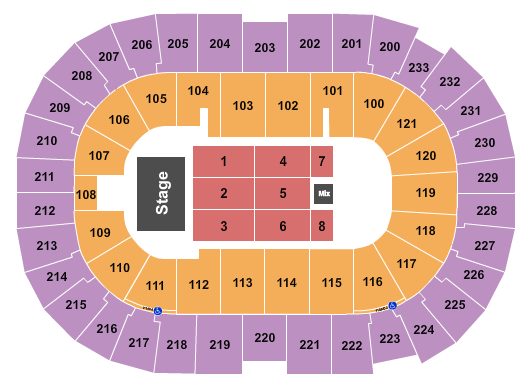 Bon Secours Wellness Arena Seating Chart: Endstage 6