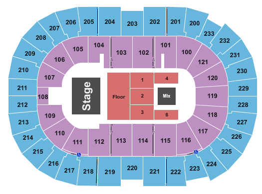 Bon Secours Wellness Arena Seating Chart: Endstage Small GA Flr