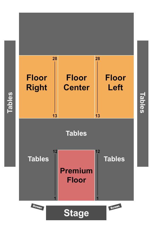 Graham Field House At Bonnyville & District Centennial Centre Seating Chart: Endstage - Premium Floor & Tables 2