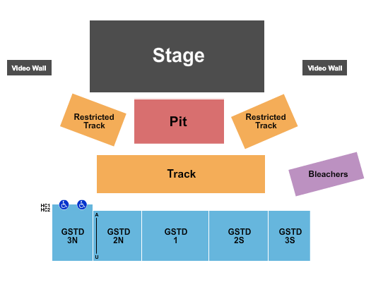 Boone County Fairgrounds - Belvidere Seating Chart: Endstage Pit