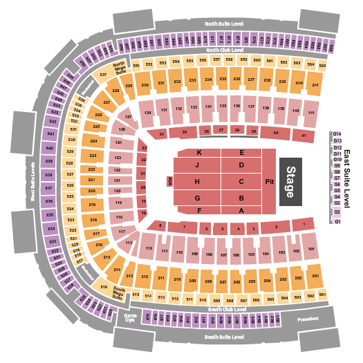 Boone Pickens Stadium Seating Chart: Endstage Pit