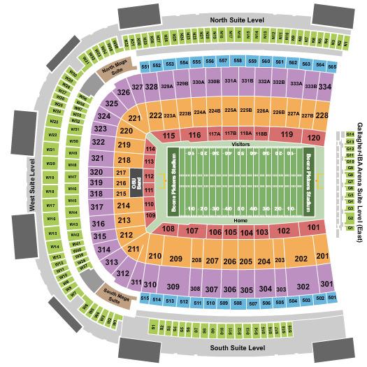 Boone Pickens Stadium Seating Chart: Football