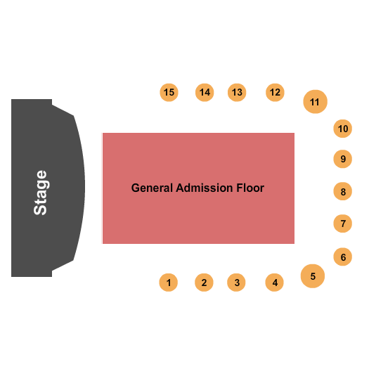 Boot Barn Hall At Bourbon Brothers - GA Seating Chart: Endstage GA Floor