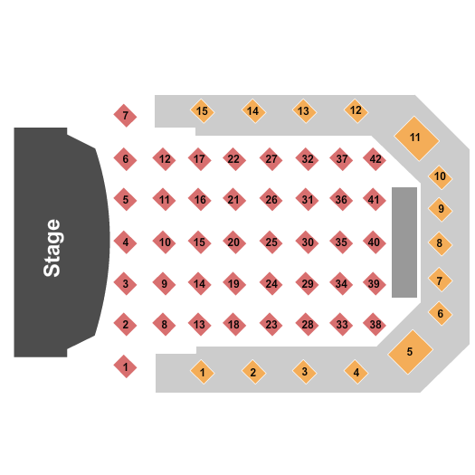 Boot Barn Hall At Bourbon Brothers - GA Seating Chart: Endstage Tables 2