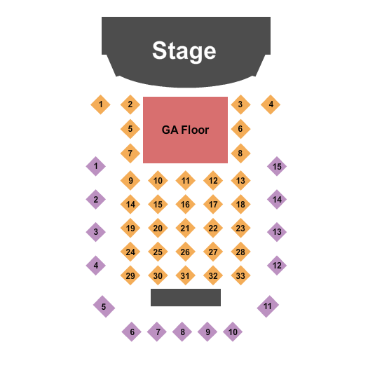 Boot Barn Hall At Bourbon Brothers - GA Seating Chart: Endstage 2