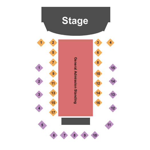Boot Barn Hall At Bourbon Brothers - GA Seating Chart: Endstage GA Floor 2