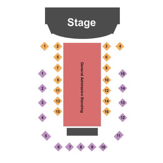 Boot Barn Hall At Bourbon Brothers - GA Seating Chart: Endstage GA Floor 3