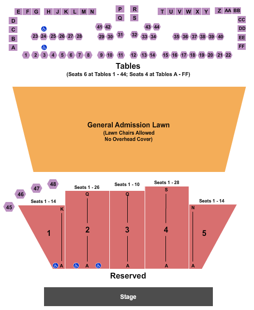 Booth Amphitheatre At Regency Park Map