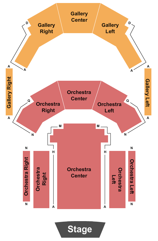Booth Playhouse Seating Chart: End Stage