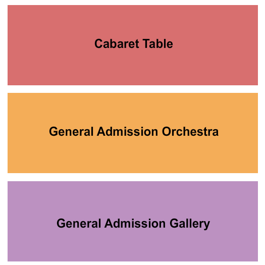 Booth Playhouse Seating Chart: GA/Cabaret/Gallery